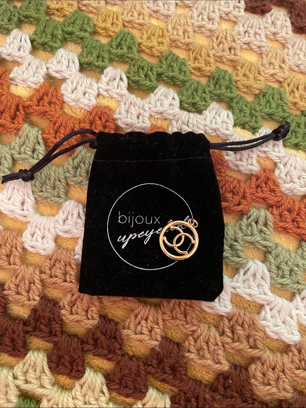 Gold Double Circle Pendant Necklace - bijoux upeya